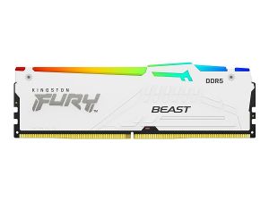 Памет KINGSTON 16GB DDR5 5600MHz FURY Beast White RGB XMP