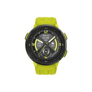 Часовник HiFuture MIX3 Fluorescent Yellow, 1.43" AMOLED, 466*466, Powered by Dual Core & Syntra AI, Bluetooth Call, 3ATM Waterproof, Compass & Altimeter, 24/7 True Heart Rate & Blood Oxygen Sensor, Up to 10 days daily use