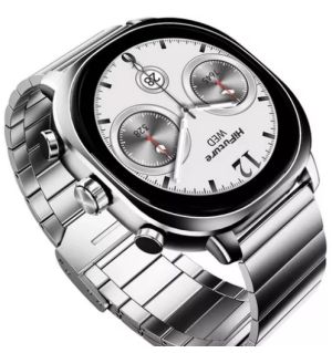 Часовник HiFuture AIX  Silver,  1.43"AMOLED, 466*466, Powered by Dual Core & Syntra AI, Bluetooth Call, 1ATM Waterproof, Sixth Generation Health Sensor, Stainless Steel, Up to 10 days daily use