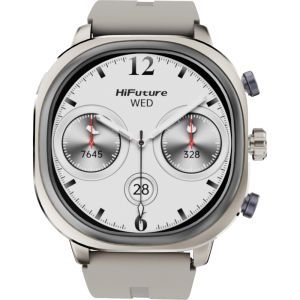 Часовник HiFuture AIX Lite Champagne Gold,  1.43" AMOLED,  466*466, Powered by Dual Core & Syntra AI, Bluetooth Call, 1ATM Waterproof, Sixth Generation Health Sensor, Up to 10 days daily use, Extra Fabric Strap inbox