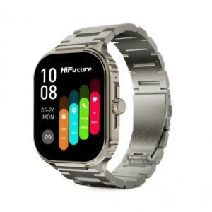 Часовник HiFuture Ultra 3 Pro Silver, 2.04" IPS, 368x448, Bluetooth Call, IP68 Waterproof, 24/7 True Heart Rate & Blood Oxygen Sensor, Up to 7 days daily use, 100+ Sports Mode
