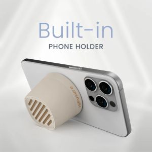 Тонколони HiFuture Mega S Latte, Bluetooth 5.4, MagSafe, 5W Output, Built-in MIC support Handsfree, Pair to Play (TWS Mode), Up to 10 Hours Playtime, Wireless Charge (7.5W-15W), Phone Holder