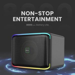 Тонколони HiFuture Event Horizon Black, 3-Way Speaker System, 100W Output, Built-in DynaBoost Bass Technology, Built-in DC12V Non-Stop Playing Power Socket, Enable Karaoke Dancing Light, Up to 8 Hours Playtime, Bluetooth 5.3, Pair to Play (TWS Mode)