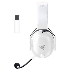 BlackShark V2 Pro (2023) - White, Wireless Gaming Headset, Razer TriForce Titanium Driver 50 mm, Oval Ear Cushions, Detachable Super Wideband microphone, THX Spatial Audio, Type A Wireless (2.4 GHz), Bluetooth 5.2