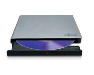 Оптично устройство Hitachi-LG GP57ES40 Ultra Slim External DVD-RW, Super Multi, Double Layer, TV connectivity, Silver