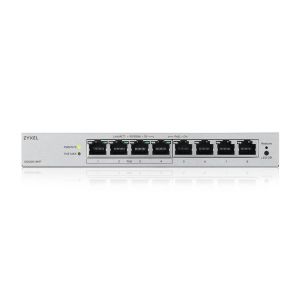 Комутатор ZyXEL GS1200-8HP v3, 8 Port Gigabit PoE+ webmanaged Desktop Switch, 4x PoE, 68 Watt