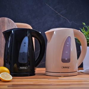 Електрическа кана Oliver Voltz OV51230B, 2200W, 1.7 л, Светлинен индикатор, Безжична, Кремав