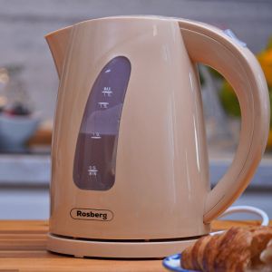 Електрическа кана Oliver Voltz OV51230B, 2200W, 1.7 л, Светлинен индикатор, Безжична, Кремав