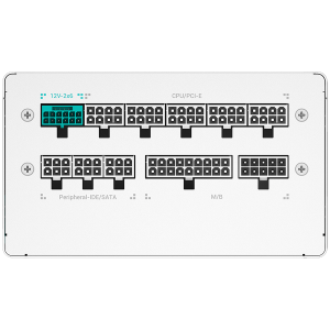 DeepCool Gamer Storm, PQ850-G WH, 850W, 80 Plus GOLD, ATX12V V3.1, Japanese Capacitors, Fully Modular, White Sleeved Cables, Hydro Bearing 120mm Fan, OPP/OVP/SCP/OTP/OCP/UVP/SIP/NLO, R-PQ850G-FD1W-JGEU-V1, 10Y