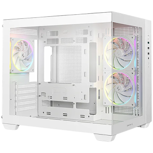 DeepCool CG330-3F WH, Mid Tower, Mini-ITX/Micro-ATX(Rear Connector), 1xUSB3.0, 2xUSB2.0, 1xAudio, 3x120mm Pre-Installed ARGB Fans, Tempered Glass, Mesh Panel, White, R-CG330-WHNGM3-G