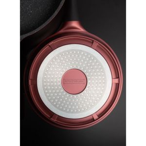 Комплект тенджери и тиган Royalty Line RL-ES2014M, 17 части, Мраморно покритие, Индукция, Бордо
