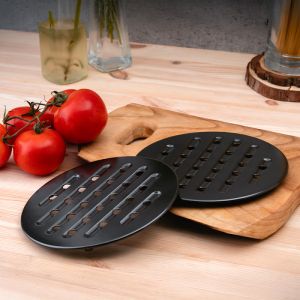 Комплект тенджери и тигани Oliver Voltz OV51210R20B, 20 части, Многослойно дъно, Индукция, Неръждаема стомана, Аксесоари, Сребрист