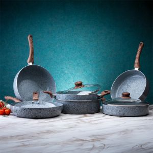 Тиган Oliver Voltz Siena OV51319J20, 20 см, Мраморно покритие, Индукция, Сив