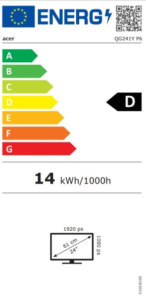 Монитор ACER Nitro QG241YP6bmipx (UM.QQ1EE.601), 23.8'' IPS, FullHD (1920x1080) 144Hz, 16:9, 1ms, 250cd/m2, 1000:1, AMD FreeSync, Speakers 2x2W, HDMI, DP, Black
