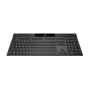 Геймърска клавиатура CORSAIR K100 AIR WIRELESS RGB (CH-913A01U-NA), Wireless/Bluetooth, Mechanical, Backlit RGB LED, Black