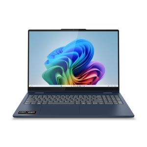 Лаптоп LENOVO IdeaPad 5 2-in-1 16AKP10 (83KU000GBM), 16" WUXGA (1920x1200) Touch, AMD Ryzen™ AI 5 340 (2.0GHz up to 4.8GHz, 6 ядра), 16GB LPDDR5x, 512GB SSD M.2, Digital Pen, Windows 11 Home, Cosmic Blue