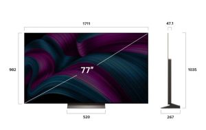 Телевизор LG OLED77C51LA, 77" UHD OLED evo, 4K (3840 x 2160), DVB-C/T2/S2, Full Cinema Screnn, Alpha 9 AI 4K Gen8, 120Hz Native (VRR 144Hz), ThinQ AI, HDR10, VRR, NVIDIA G-SYNC, AMD FreeSync, Dolby Vision, Dolby Atmos, Wi-Fi 6, Bluetooth, HDMI, USB, Airpl