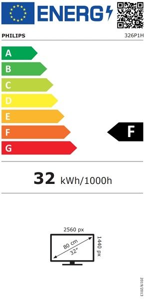 Монитор PHILIPS 326P1H/00 Brilliance, 31.5" IPS, QHD (2560x1440) 75Hz, 16:9, 4ms, 350cd/m2, 1000:1, Adaptive Sync, Speaker 2x5W, 2MP Webcam, Mic, 2xHDMI, DP, USB hub, Black