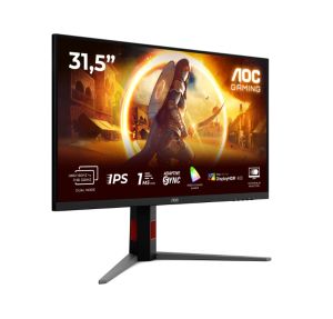 Монитор AOC U32G4U, 31.5" Fast IPS, 4K UHD (3840x2160) 160Hz, 16:9, 0.5ms, 450cd/m2, 1000:1, Adaptive-Sync, 2xHDMI, DP, USB 3.2, Black/Red