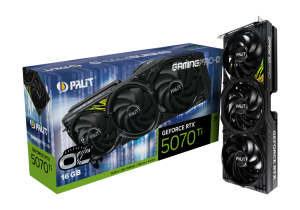 Видео карта PALIT GeForce RTX 5070 Ti GamingPro-S OC, 16GB GDDR7, 256 bits, HDMI, 3xDP - NE7507TS19T2-GB2031U