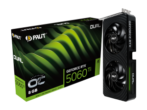 Видео карта PALIT GeForce RTX 5060 Ti Dual OC 8GB, 8GB GDDR7, 128 bits, HDMI, 3xDP - NE7506TT19P1-GB2062D