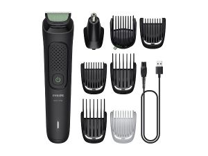 Тример PHILIPS MG3940/15 3000 Series, Тример 8 в 1, За лицето, косата и тялото, Време на работа 70 минути, Тример за нос и уши