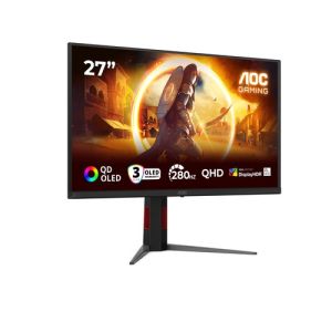 Монитор AOC Q27G4ZD, 27" QD-OLED, QHD (2560x1440) 280Hz, 16:9, 0.03 ms, 1000cd/m2, 1.5M:1, Adaptive Sync, NVIDIA G-SYNC, 2xHDMI, DP, Black/Red