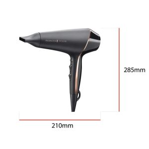 Сешоар Remington AC9140B OPTIheat Proluxe Midnight Edition, 2400 W, 2 скорости, Цифров дисплей, Концентратор, Черен