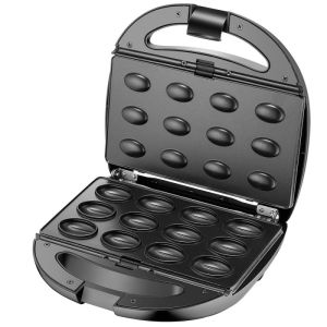 Уред за сандвичи и десерти Adler AD 3040, 1200W, 5 вида плочи, Незалепващо покритие, Черен/инокс