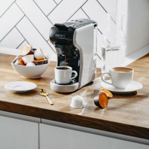 Еспресо машина за мляно кафе и капсули 9в1 Camry CR 4414, 3000W, 19 bar, Бежов/Черен