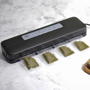 Уред за вакуумиране Rosberg Premium RP51987D, 110 W, 65 kPa, Вакуум на кутии, Ширина 30 см, Черен