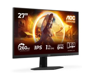 Монитор AOC 27G4ZRE, 27" Fast IPS, FullHD (1920x1080) 260Hz (OC, Native 240Hz), 16:9, 0.3ms, 300cd/m2, 1000:1, Adaptive Sync, 2xHDMI, DP, Black