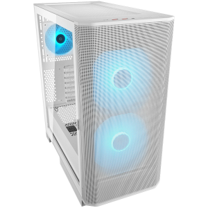 COUGAR AIRFACE FLO RGB PC Case, Mid Tower, White