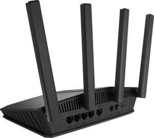 Рутер Asus Wireless Router, RT-BE55, BE3600, WiFi 7 AiMesh Extendable Router, 4K-QAM, MLO, 2.5G WAN port, Four 1G ports, Commercial-Grade Network Security, Parental Control, IoT network, Kid’s network, VPN network, Black