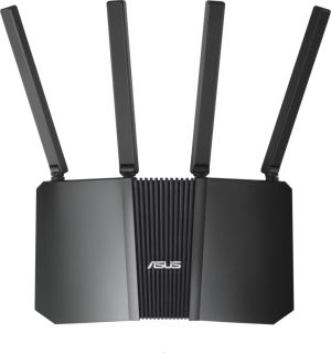 Рутер Asus Wireless Router, RT-BE55, BE3600, WiFi 7 AiMesh Extendable Router, 4K-QAM, MLO, 2.5G WAN port, Four 1G ports, Commercial-Grade Network Security, Parental Control, IoT network, Kid’s network, VPN network, Black