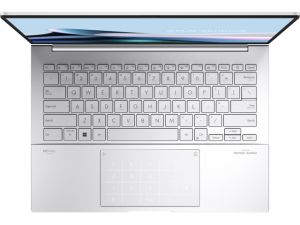Лаптоп Asus Zenbook UX3405CA-ST787X, Intel Ultra 9 285H 2.9 GHz (24MB Cache, up to 5.4 GHz, 16 cores, 16 Threads), 14.0 OLED WQXGA+(WQ+) 2880X1800 16:10 Bend+500nits Glare , 120 Hz, LPDDR5X 32GB ( on board ),1TB  SSD G4, Windows 11 Pro,Foggy Silver