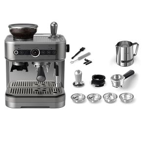 Полуавтоматична машина за еспресо PHILIPS PSA3228/01 Barista Brew, Двоен контейнер за зърна 280 g, Кана за мляко 450 ml, Ръкохватка от неръждаема стомана 58 mm, Бутон за американо