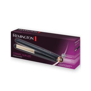 Преса за коса Remington S1510 Ceramic Slim, Турмалин, Керамика, 220ºC, 30-секундно загряване, Черен