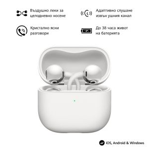 Безжични слушалки HUAWEI FreeClip 2, Bluetooth 6.0, White