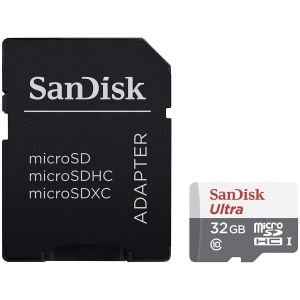 MicroSD памет 32GB SANDISK Ultra, microSDHC Class 10 UHS-I 100MB/s + SD Adapter 
