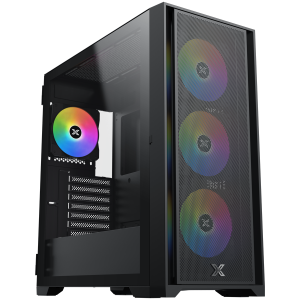 Xigmatek Master X II (Black, EATX, U3x1 & U2x2, Front Meshed Grill & Left TG, 4PCS Z20A & ARGB PCB)