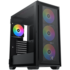 Xigmatek Master X II Pro (Black, ATX, U3x1 & U2x2, Front Meshed Grill & Left TG, 4PCS Z20A & ARGB PCB)