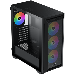 Xigmatek Master X II Pro (Black, ATX, U3x1 & U2x2, Front Meshed Grill & Left TG, 4PCS Z20A & ARGB PCB)