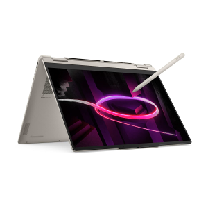 Лаптоп LENOVO Yoga 7 2-in-1 14AGP11 (83TD001JBM), 14" WQXGA+ (2880x1800) OLED Touch, AMD Ryzen™ AI 7 445 (2.0GHz up to 4л6GHz, 6 ядра), 32GB LPDDR5x, 1TB SSD M.2, Yoga Pen Gen 2 with Case, Windows 11 Home, Seashell