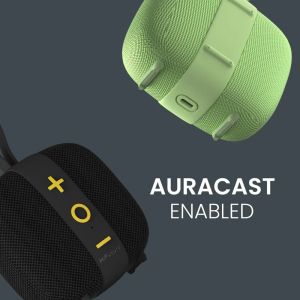 Тонколони HiFuture LINO S Green, Bluetooth 5.4, IPX7 Waterproof, 12W Output, Pair to Play (TWS Mode), Up to 10 Hours Playtime, Support Auracast (Up to 100 units pair), Built-in Powerful DSP with DynaBoost Technology