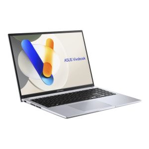 Лаптоп Asus Vivobook X1605VA-SH2557, Intel Core 9  270H 2.7 GHz (24MB Cache, up to 5.8 GHz, 14 cores, 20 Threads),16.0  WUXGA(WU) 1920X1200 16:10 300nits Glare,24GB DDR5 (8 GB on BD),1TB SSD,Backlit Keyboard , No OS,Cool Silver