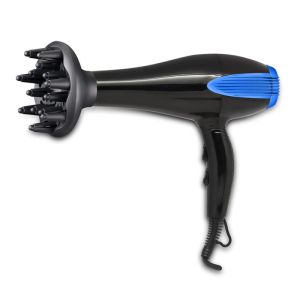 Сешоар ROSBERG R51100AD, 2200W, Дифузер, 3 степени, 2 скорости, Черен/син