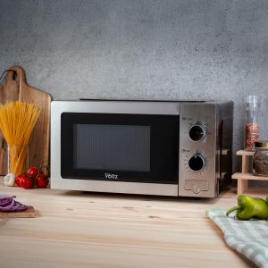 Микровълнова фурна Oliver Voltz OV51443C, 700W, 20 л, 5 степени, Таймер, Размразяване, Сив