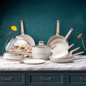 Тиган Voltz Nice OV54419E24, 24x4.8 см, Мраморно покритие, Индукция, Кремав меланж