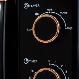 Микровълнова фурна Oliver Voltz OV51443E, 700W, 20 л, 5 степени, Таймер, Размразяване, Черен